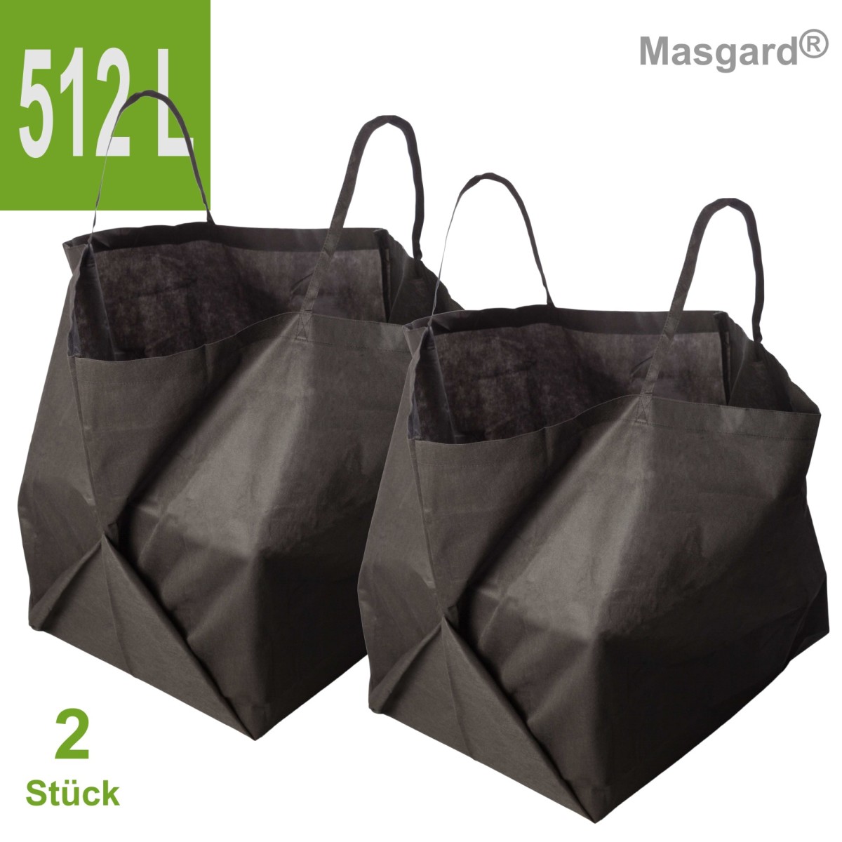 2x Atmungsaktiver Gartensack Kompostsack 512 L  